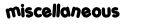 miscellaneous miscellaneous